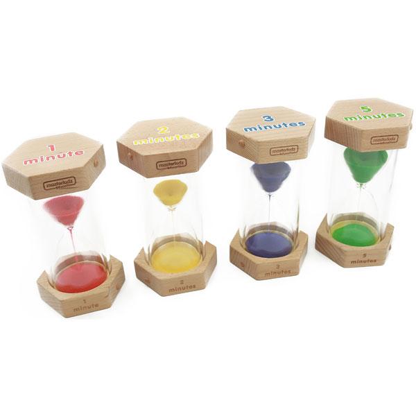 Wooden Sand Timer Set (4Pc)
