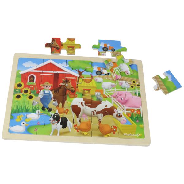 Wooden Jigsaw Puzzle Farm 20Pc