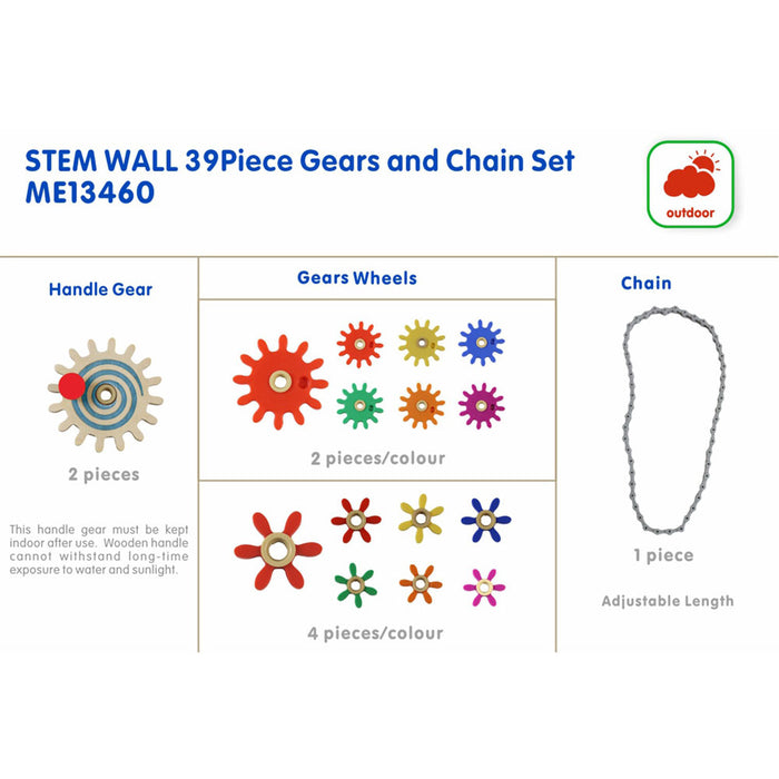 STEM Wall Gears & Chain 39Pc