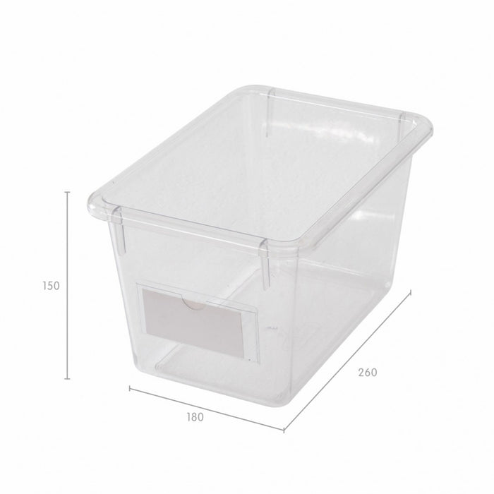 TRANSPARENT TRAY 180L WITH LIDS 6 PIECE SET