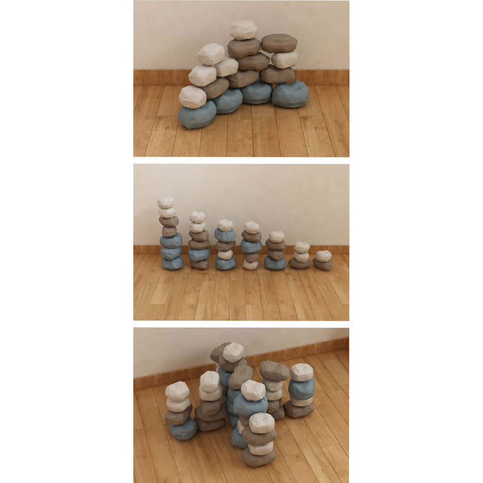 Foam Rocks Small Soft Foam Building Rocks 16 Pc Set — Bright Spark Enterprises Pty Ltd