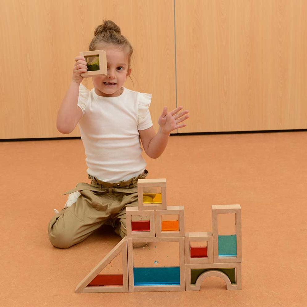 Wooden Sensory Liquid Blocks (18 Pcs) — Bright Spark Enterprises Pty Ltd