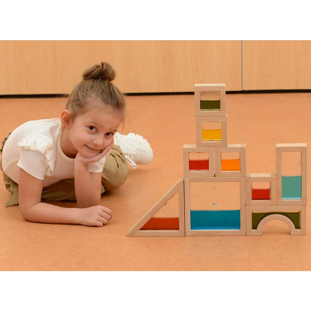 Wooden Sensory Liquid Blocks (18 Pcs) — Bright Spark Enterprises Pty Ltd