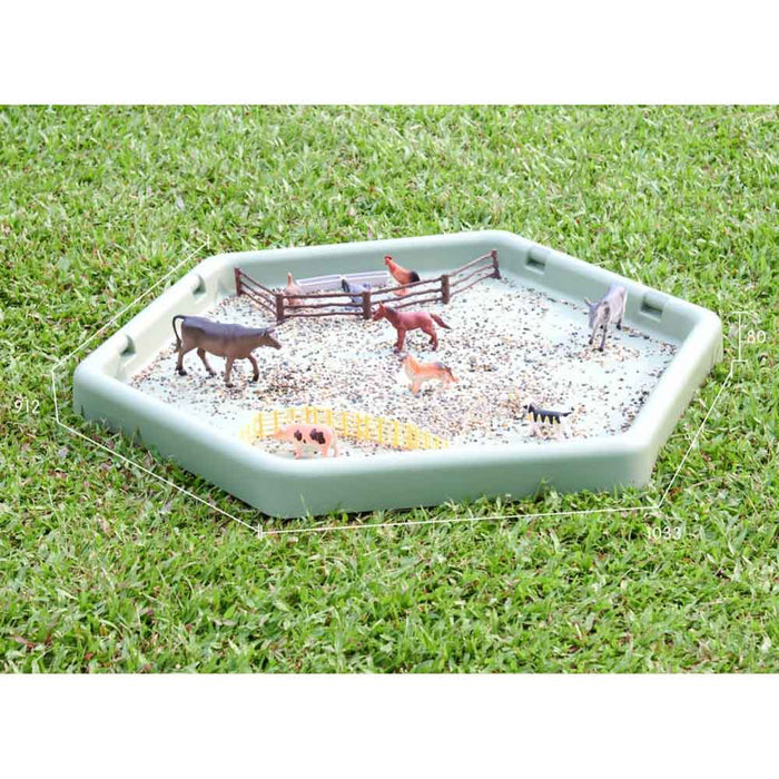 HEXAGONAL TUFF TRAY WITH STAND