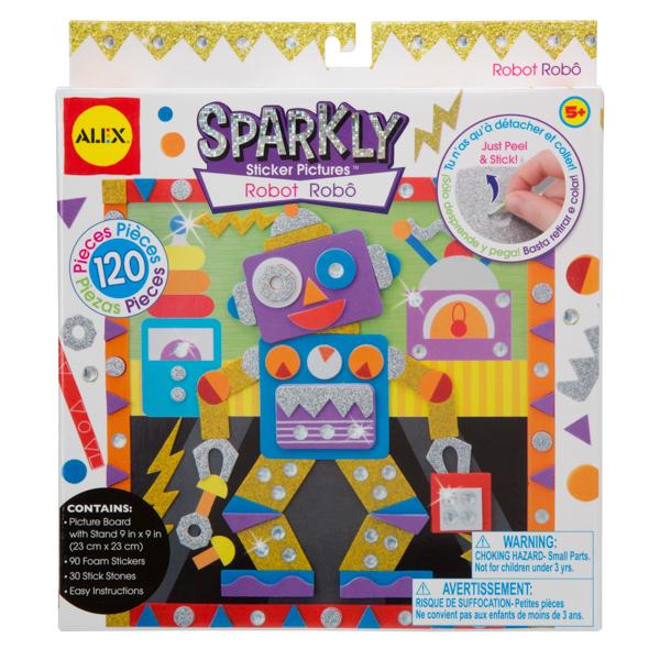 Sparkly Sticker Pictures - Robot