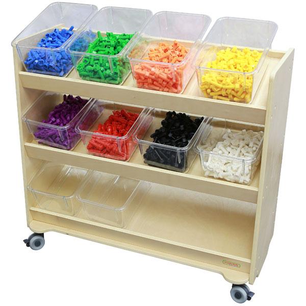 Inclined Mobile Shelving Unit