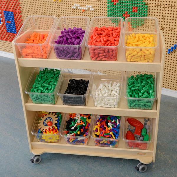Inclined Mobile Shelving Unit