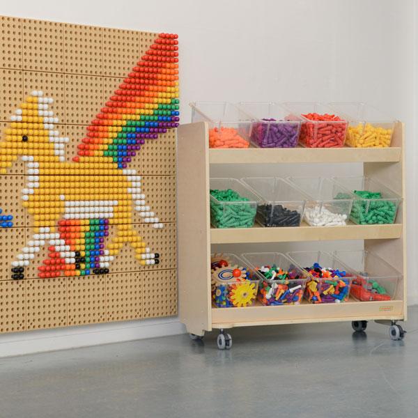 Inclined Mobile Shelving Unit