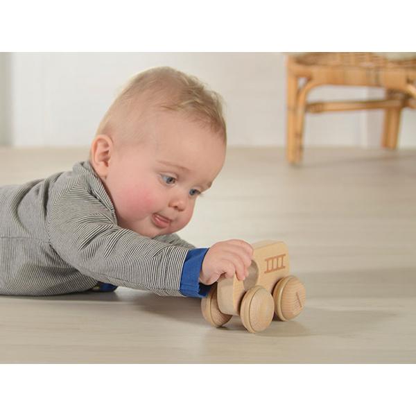 Wooden Push Along Fire Truck