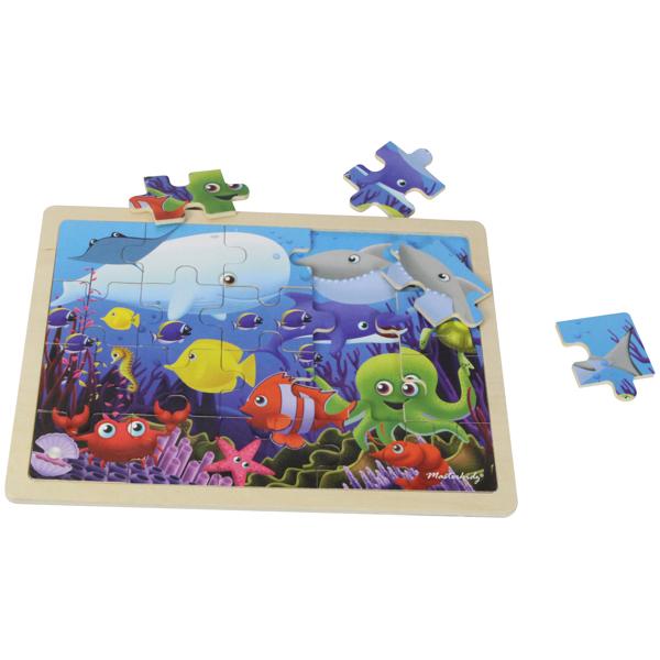 Wooden Jigsaw Puzzle Sea Creatures 20Pc