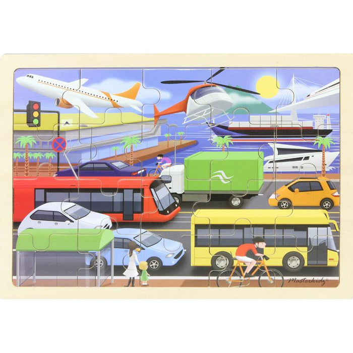 Wooden Jigsaw Puzzle Transport 20Pc