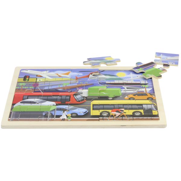 Wooden Jigsaw Puzzle Transport 20Pc