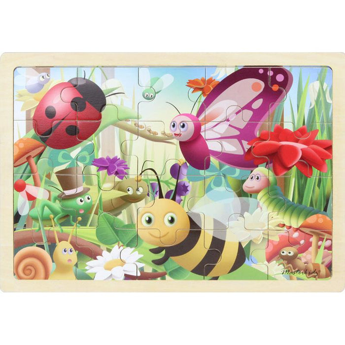 Wooden Jigsaw Puzzle Insects 20Pc