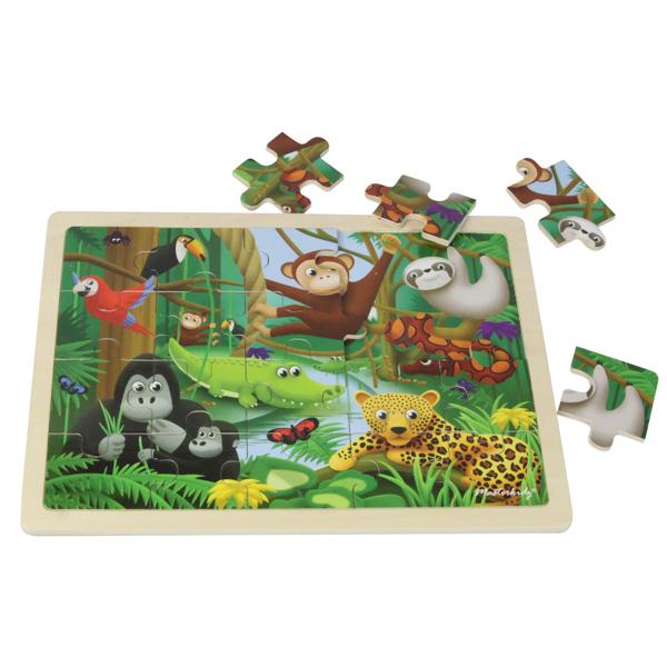 Wooden Jigsaw Puzzle Rainforest 20Pc
