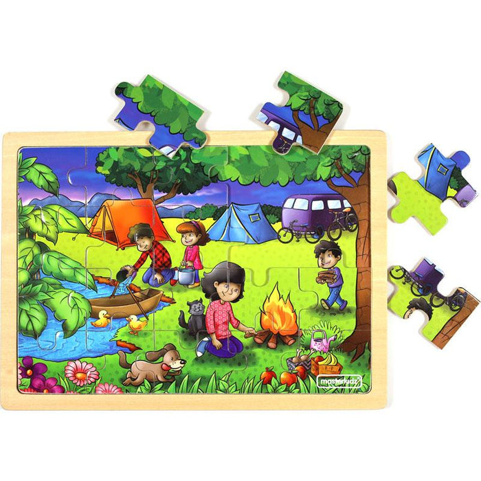 Wooden Jigsaw Puzzle Camping 20Pc