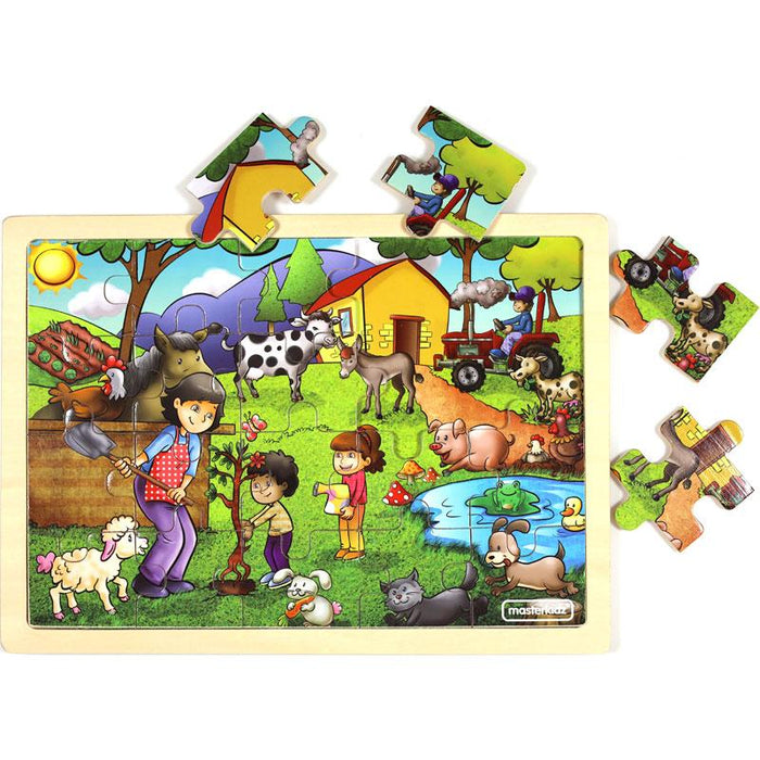 Wooden Jigsaw Puzzle Happy Farming 20Pc