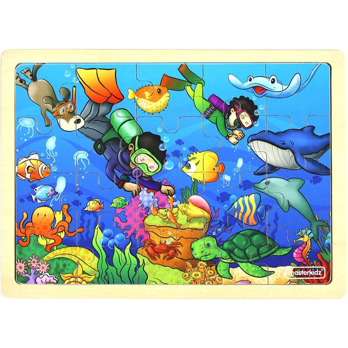 Wooden Jigsaw Puzzle Happy Diving 20Pc