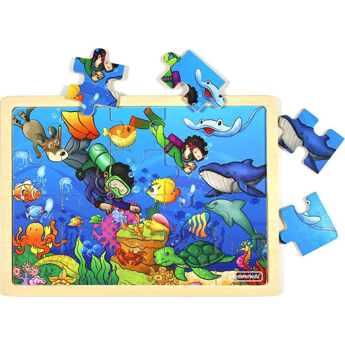 Wooden Jigsaw Puzzle Happy Diving 20Pc