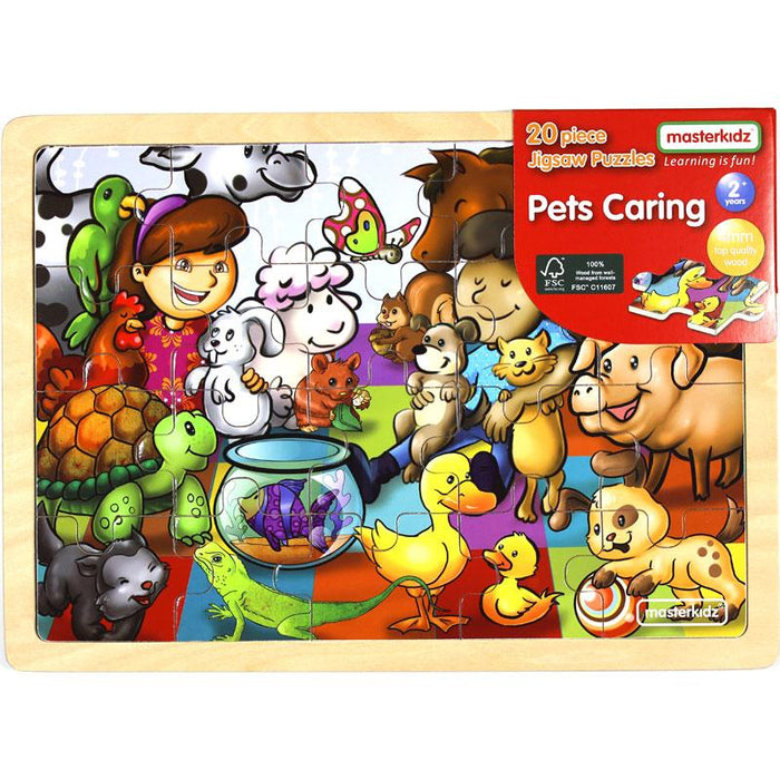 Wooden Jigsaw Puzzle Pets Caring 20Pc
