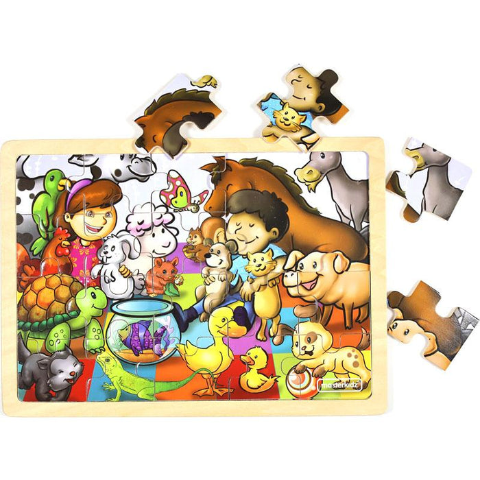 Wooden Jigsaw Puzzle Pets Caring 20Pc