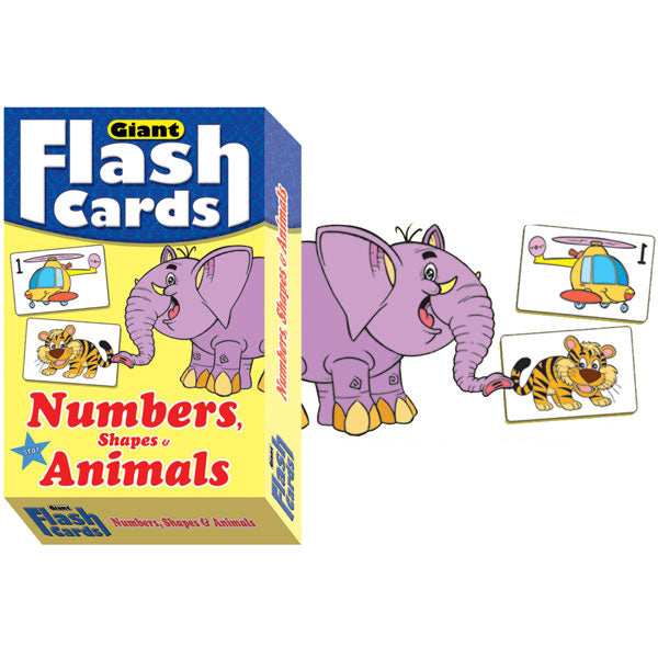 Giant Flash Cards Numbers, Shapes & Animals